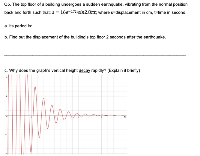 Solved Q5. The top floor of a building undergoes a sudden | Chegg.com