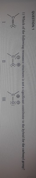 Solved QUESTION 1 1) Which of the following resonance | Chegg.com