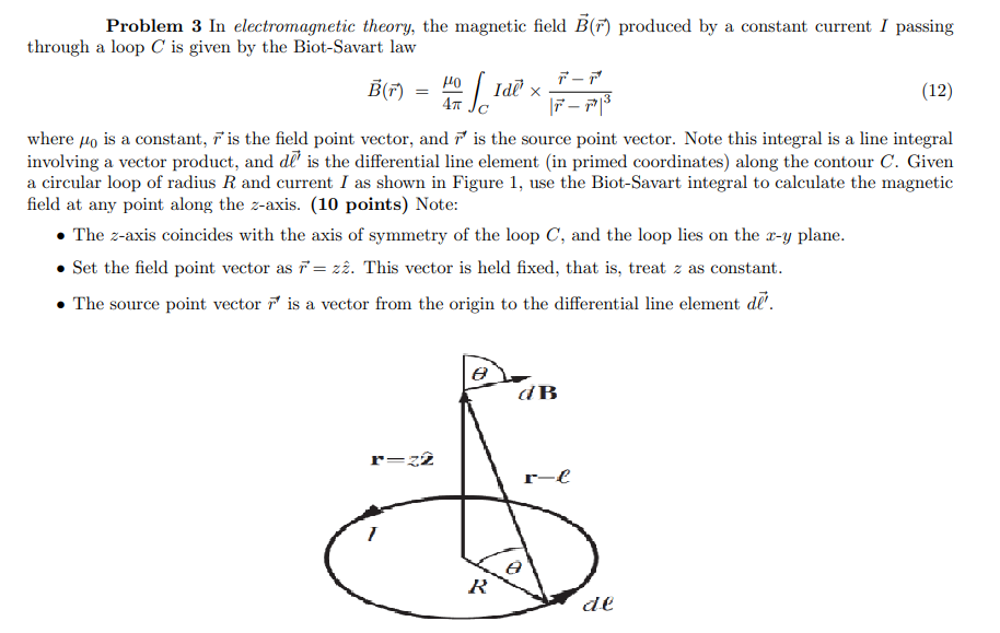 Solved Problem 3 In electromagnetic theory, the magnetic | Chegg.com