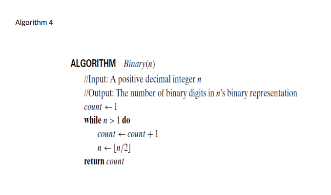 Solved Count the number of instructions (running time) of | Chegg.com