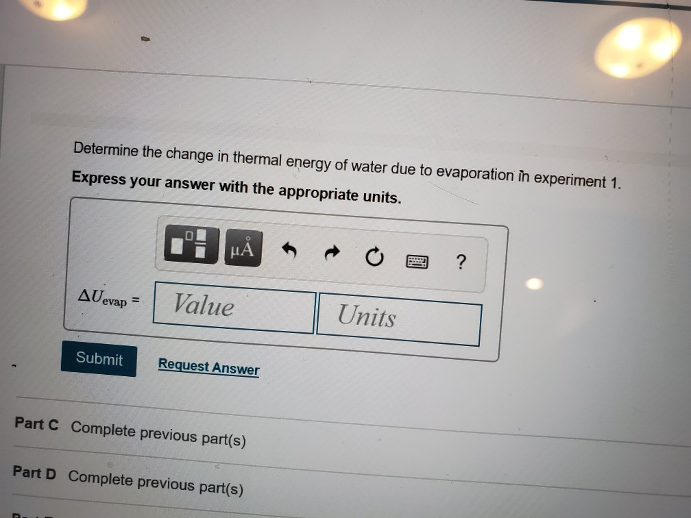 Solved Determine the change in thermal energy of water due | Chegg.com
