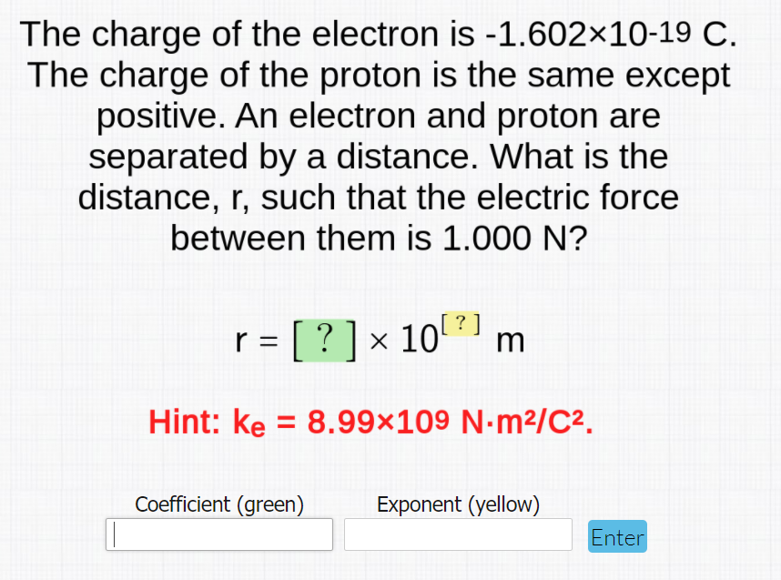 charge of electron and proton ratio