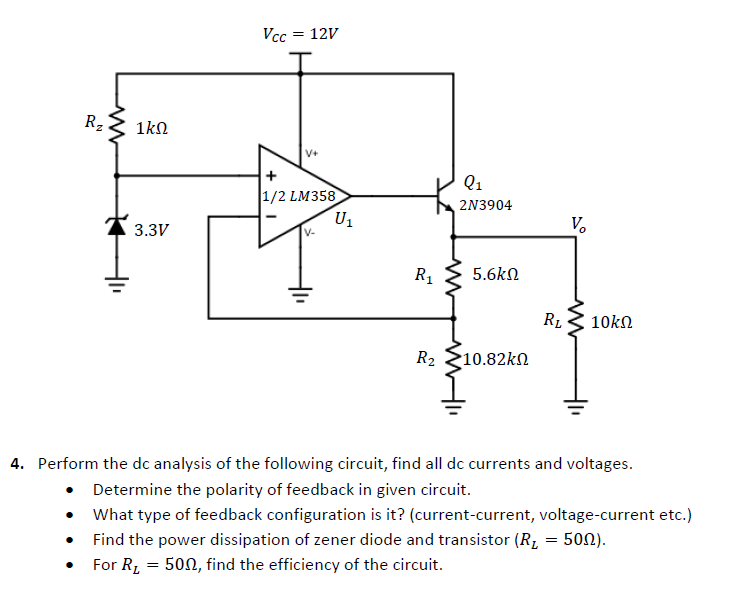 Solved Vcc = 12v Rolka V 1 2 Lm358 Li 2n3904 23v Ri 3 5.6k12 