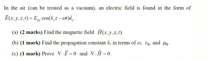 Solved In The Air Can Be Treated As A Vacuum An Electr Chegg Com