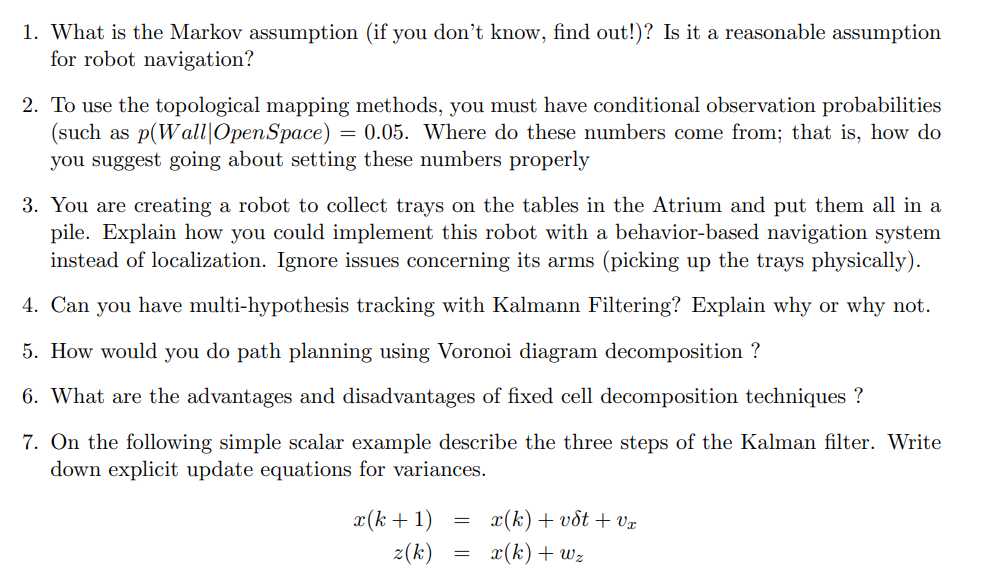 Solved What is the Markov assumption (if you don't know,