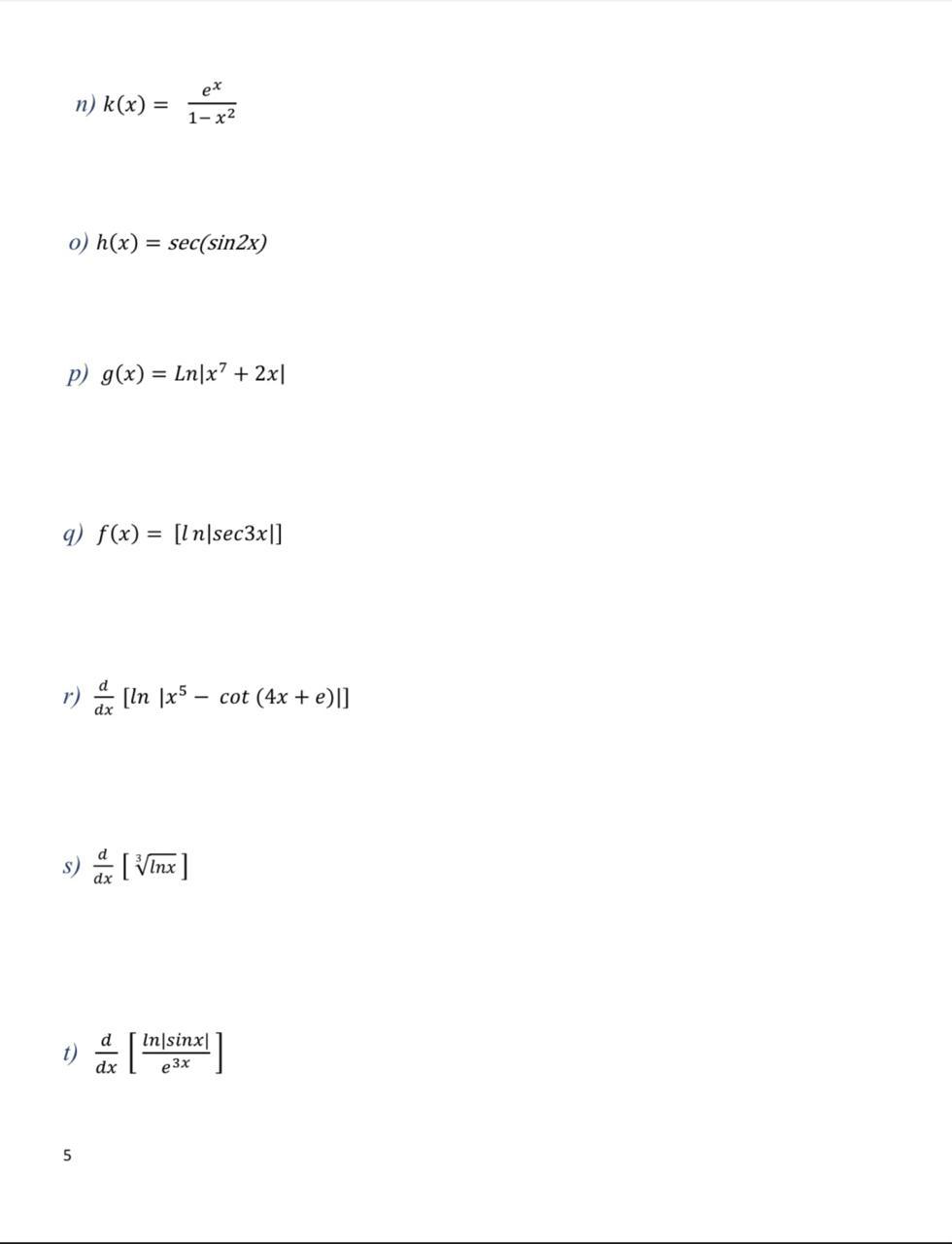 Solved Question 1: Find the derivative of the function using | Chegg.com