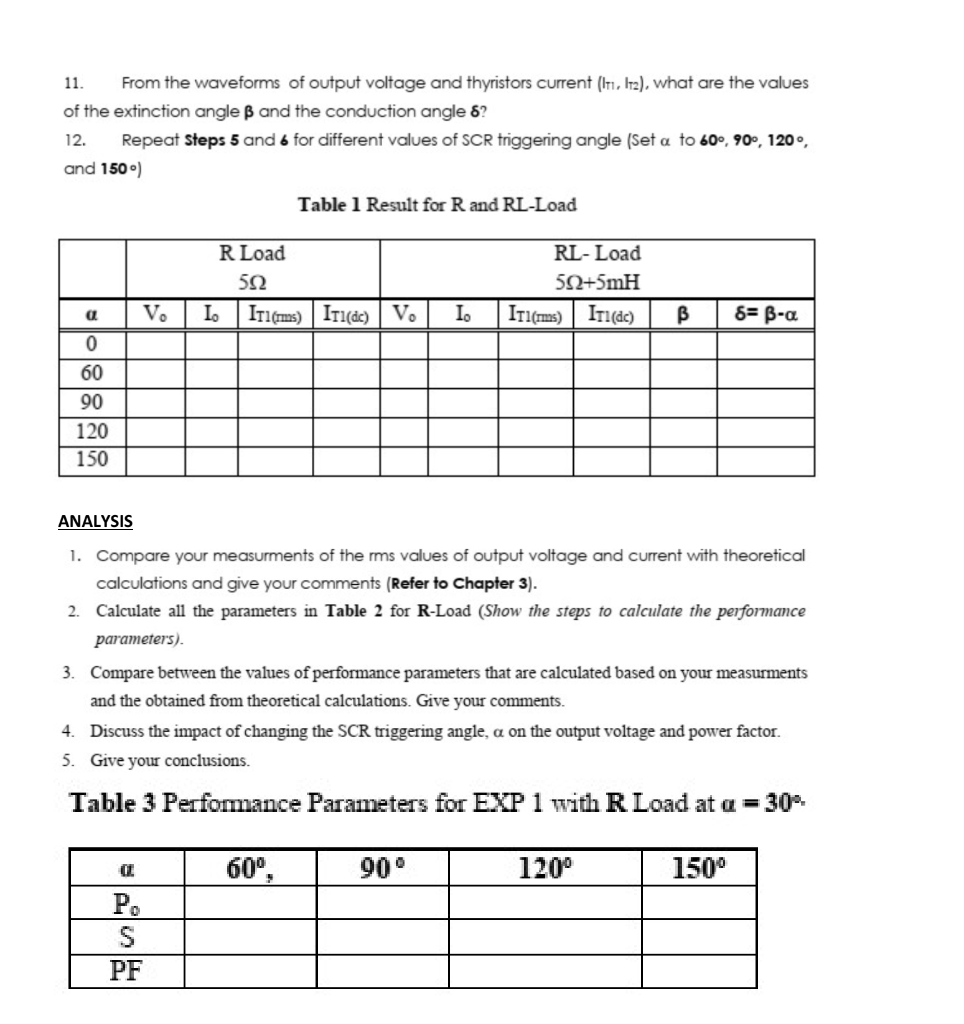 SINGLE PHASE AC VOLTAGE CONTROLLER Lab Objectives The | Chegg.com