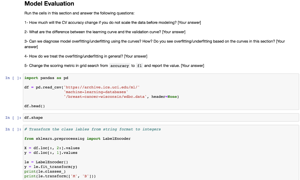 Run all the following cells using python and anaconda | Chegg.com