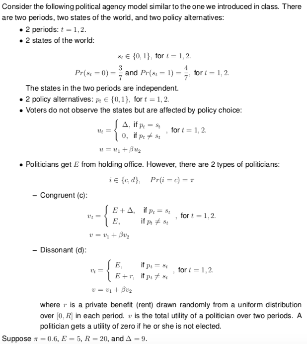 A Assume That The Rent R Drawn In Period 2 Is I Chegg Com