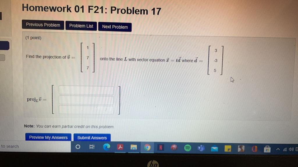 Solved Homework 01 F21: Problem 17 Previous Problem Problem | Chegg.com