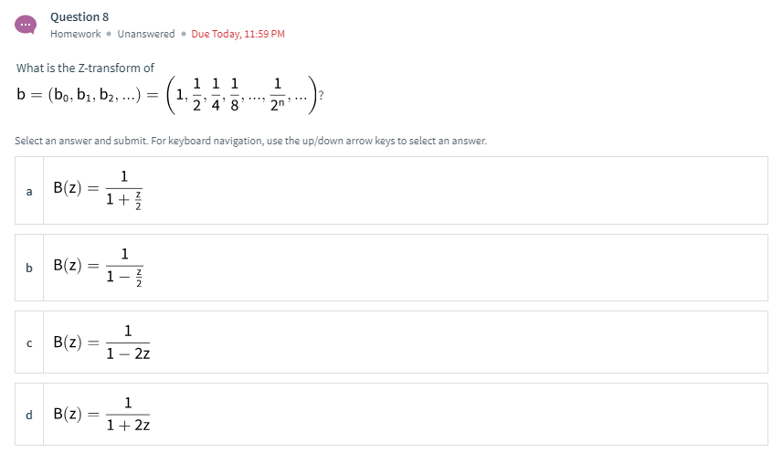 Solved Question 8 Homework. Unanswered. Due Today, 11:59 PM | Chegg.com