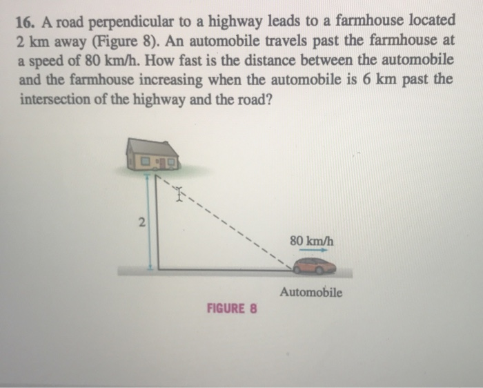 Solved 16. A Road Perpendicular To A Highway Leads To A | Chegg.com