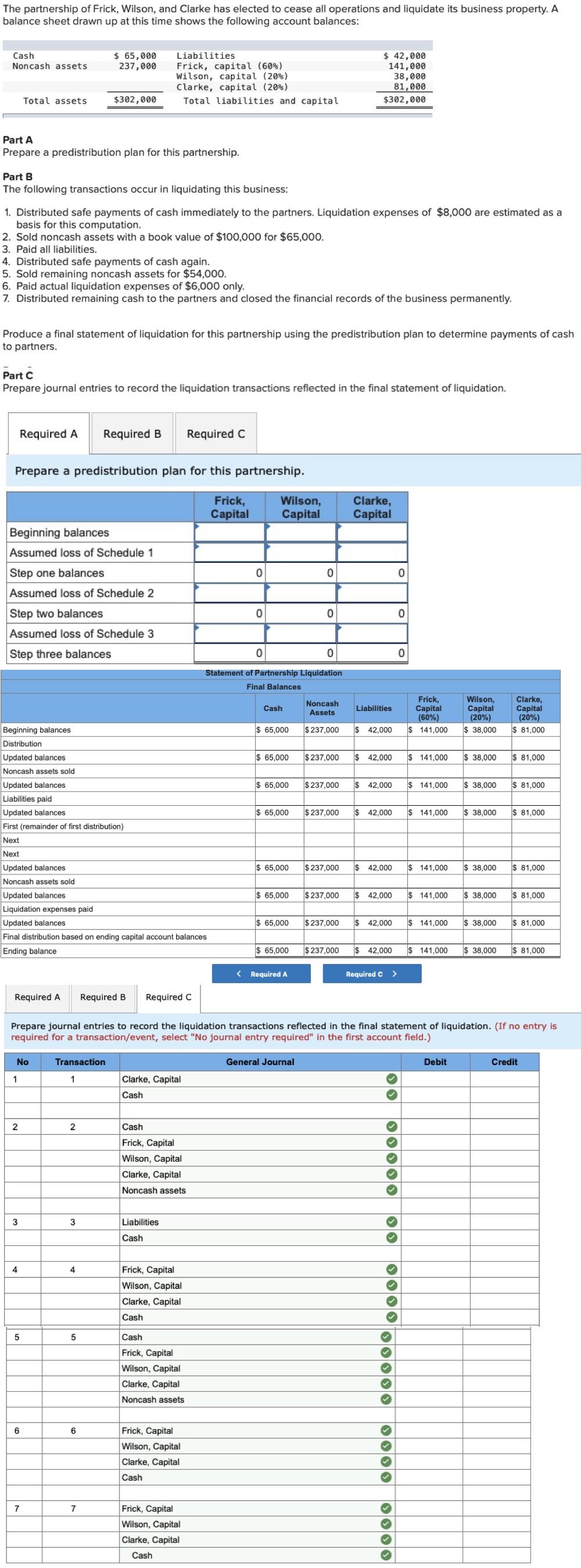 The Partnership Of Frick Wilson And Clarke Has Chegg 