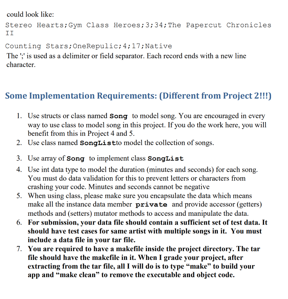 Need Help With C Songlist H Include Include I Chegg Com