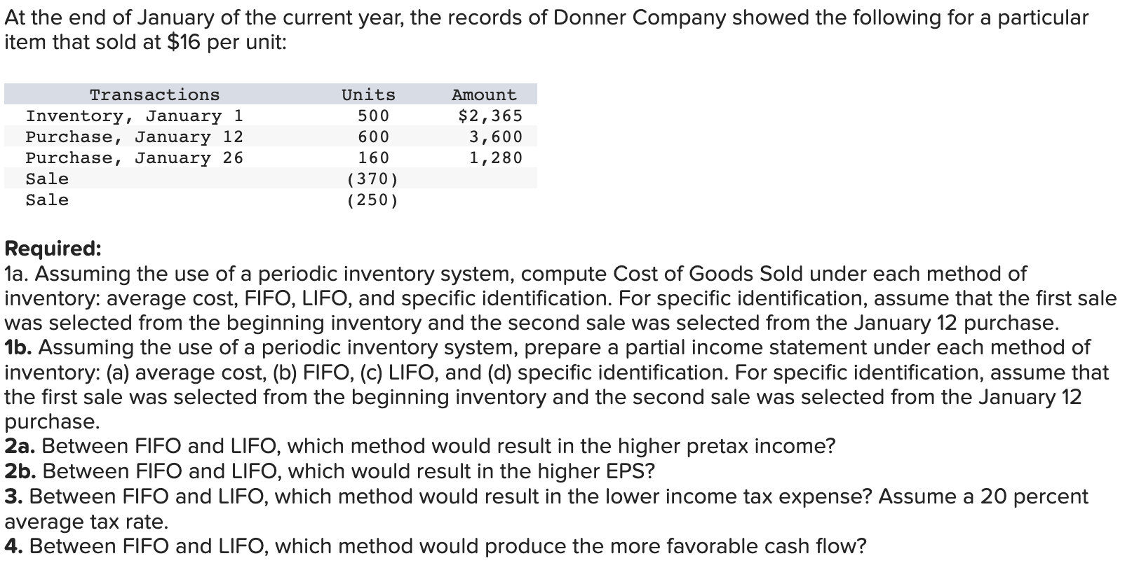 Solved Assuming the use of a periodic inventory system, | Chegg.com
