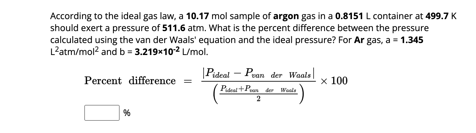 Solved According to the ideal gas law, a 10.17 mol sample of | Chegg.com