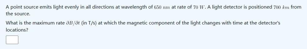 Solved A point source emits light evenly in all directions | Chegg.com