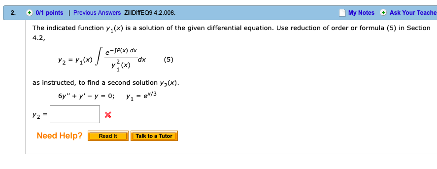 solved-the-indicated-function-y1-x-is-a-solution-of-the-chegg