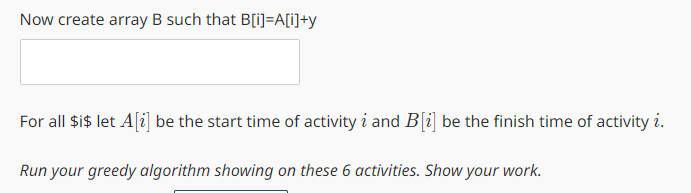Solved Now create array B such that B[i]=A[i]+y For all $ | Chegg.com