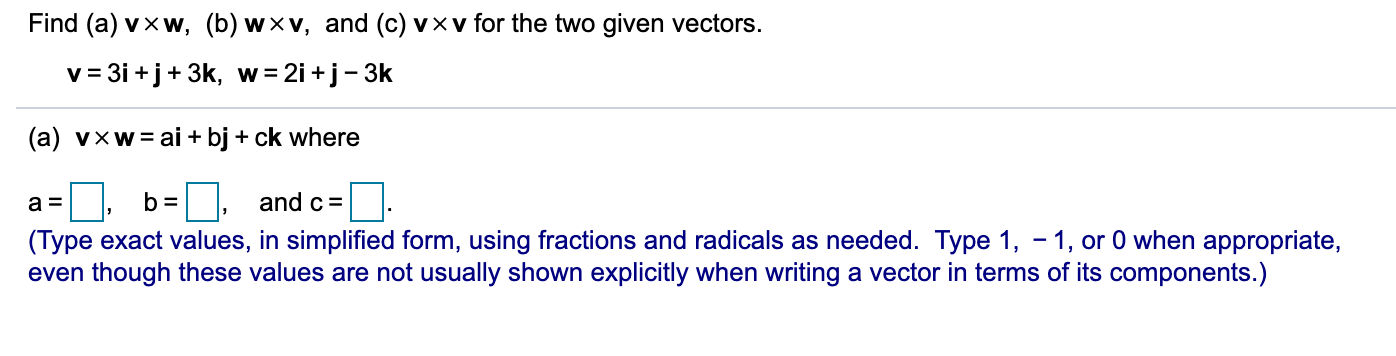 Solved Find A Vxw B Wxv And C Vxy For The Two Giv Chegg Com