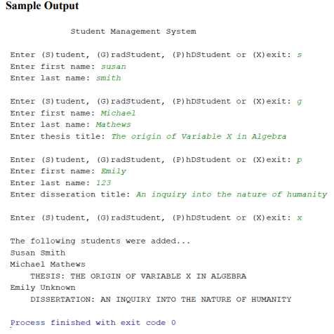 Solved Here is the code: #TODO: Student class class | Chegg.com