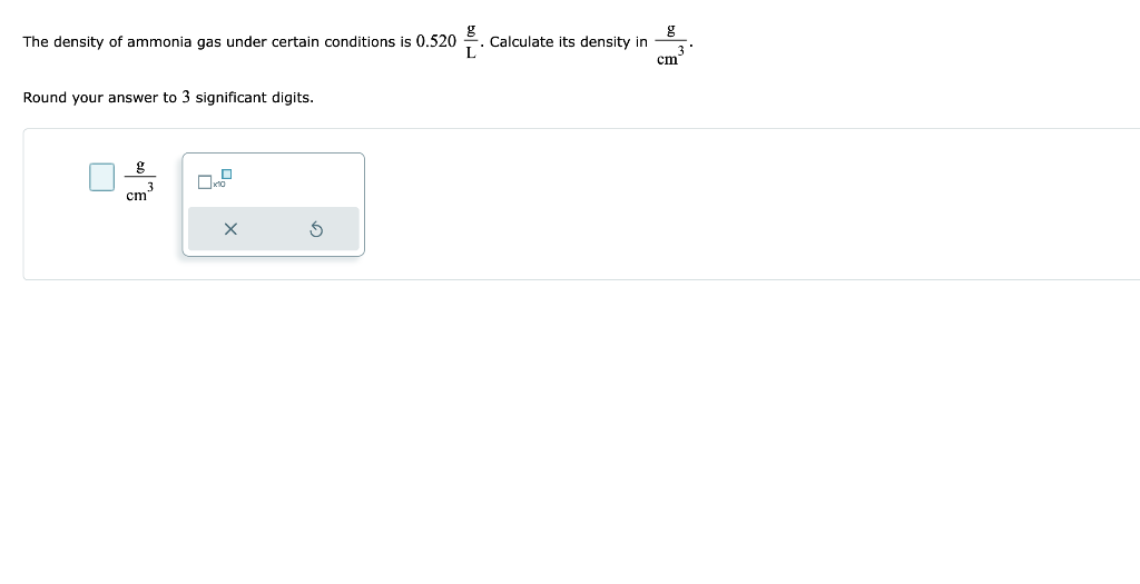 solved-the-density-of-ammonia-gas-under-certain-conditions-chegg