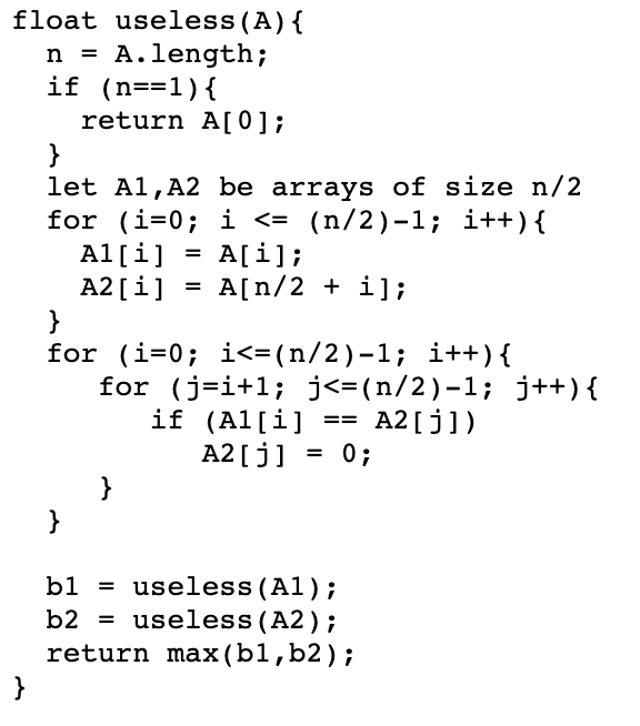 Solved Apply Master Theorem to determine the time complexity | Chegg.com