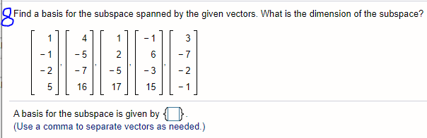 Solved 1 Find the vector x determined by the given | Chegg.com