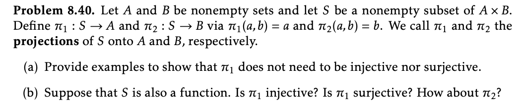 Solved Problem 8.40. Let A And B Be Nonempty Sets And Let S | Chegg.com