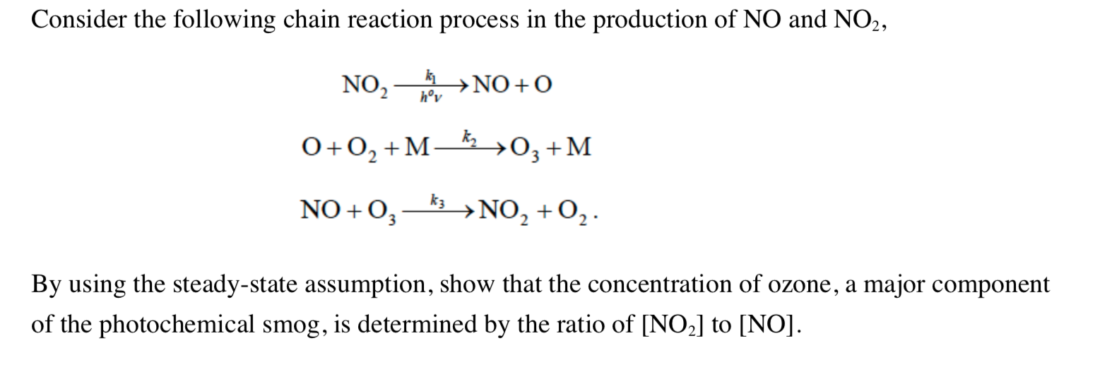 Solved Consider the following chain reaction process in the | Chegg.com