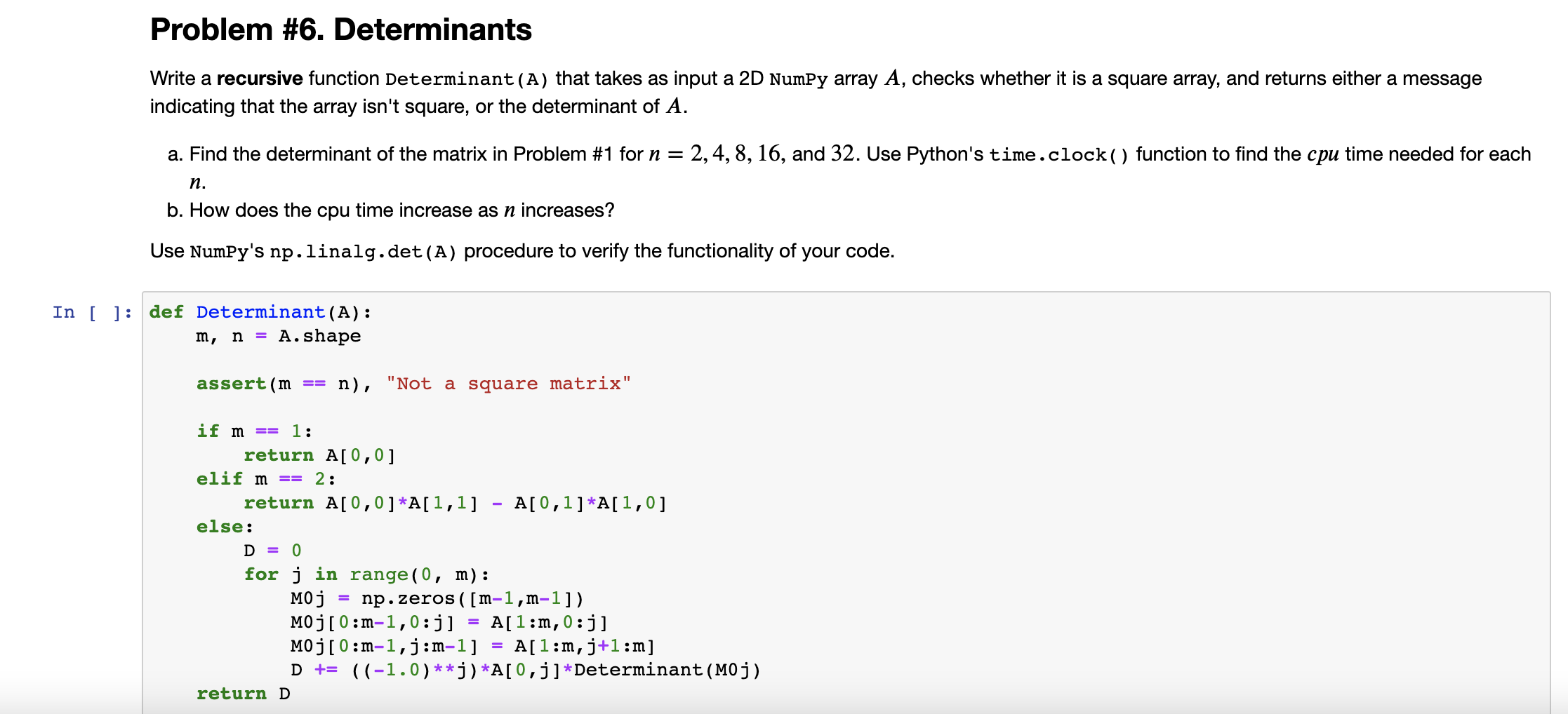 Solved And this is problem#1 which refers to it in a part | Chegg.com