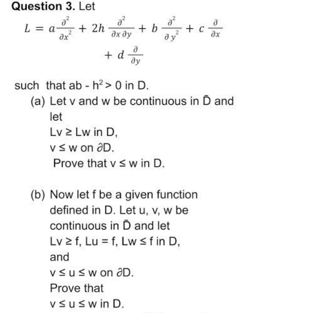 Solved Question 3. Let L = a + 2h дх + 2h + b + che a + d ду | Chegg.com