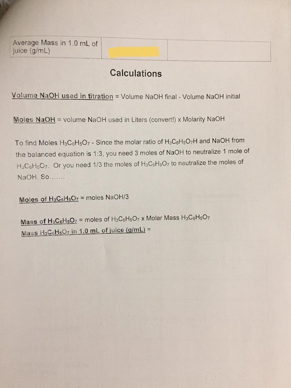 Solved Exp. 625 Titration of Fruit Juice Data Sheet This