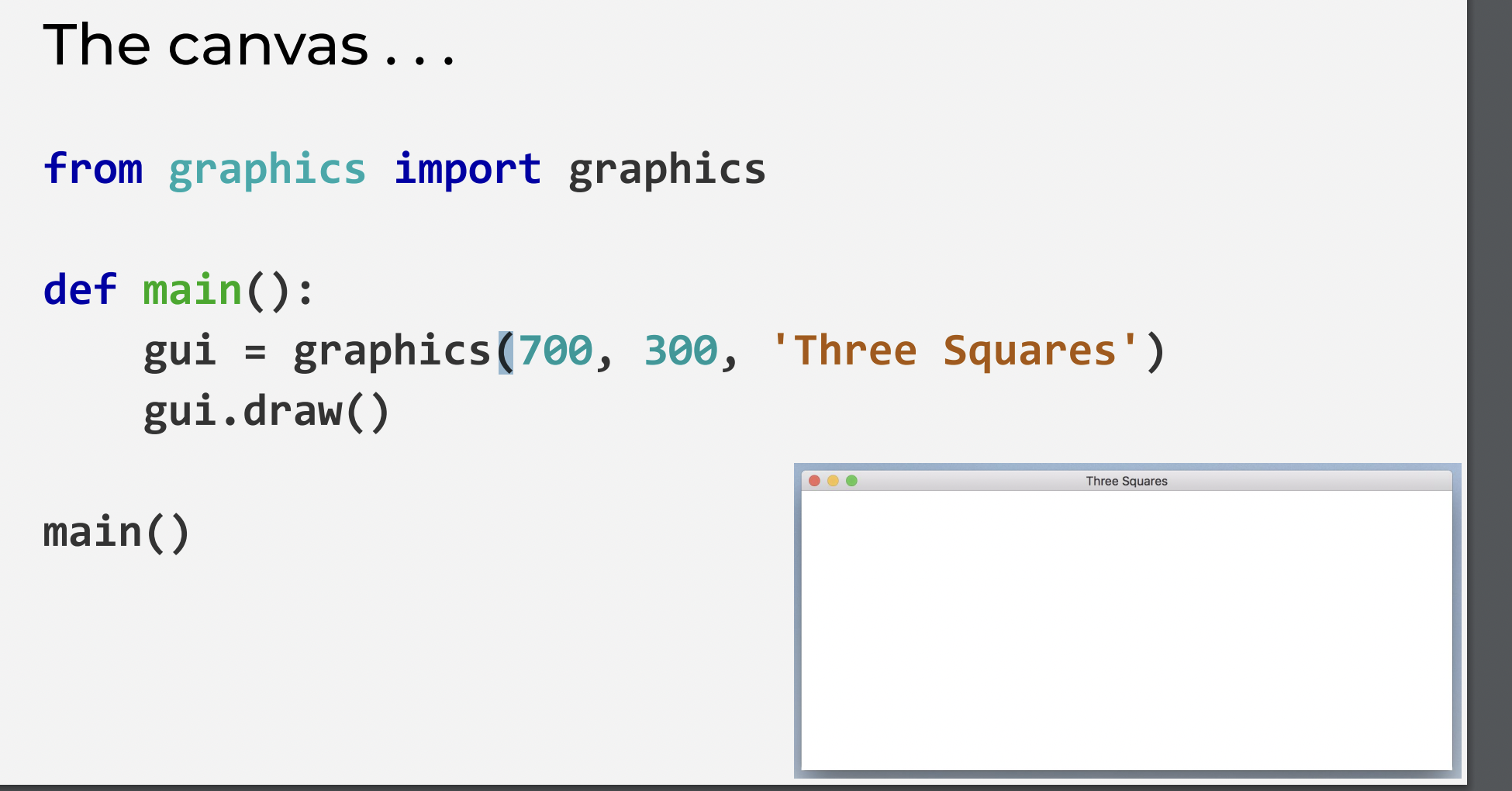 Solved The canvas... from graphics import graphics def | Chegg.com image.