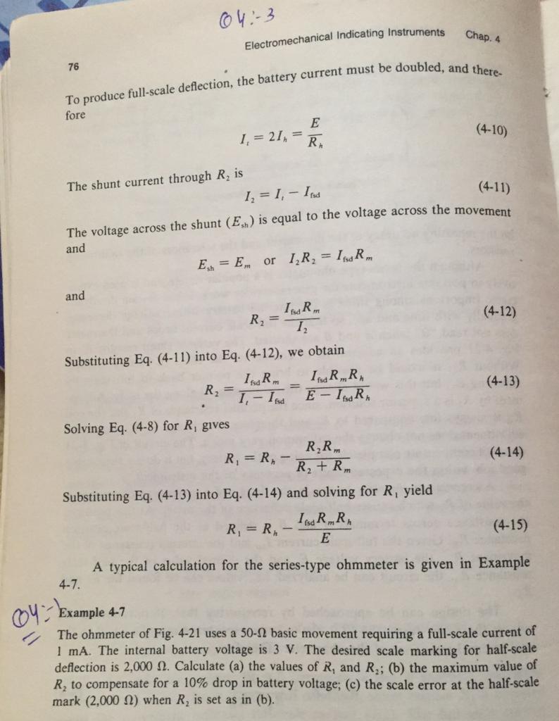 Solved 04 2 4 Sec. 48 SeriesType Ohmmeter 75 RT w Ro R22