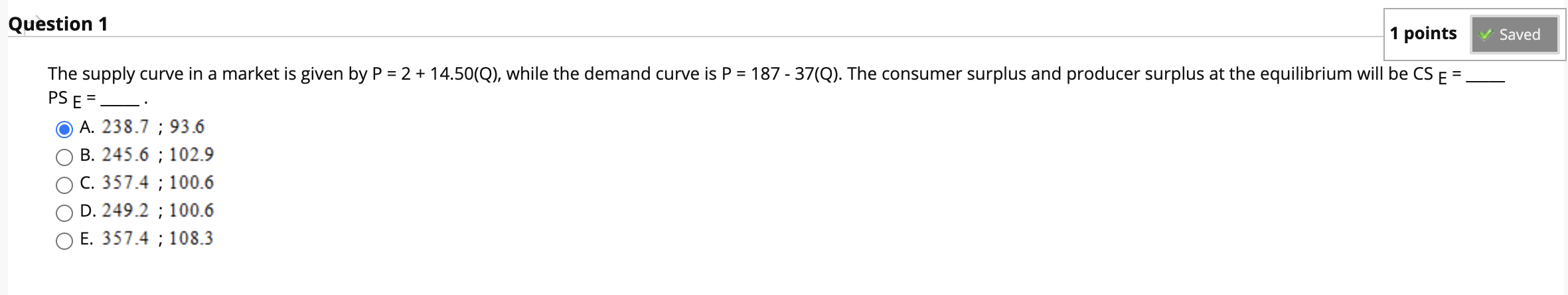 Solved Question 2 1 points Save Answer Normal Form Game: The | Chegg.com