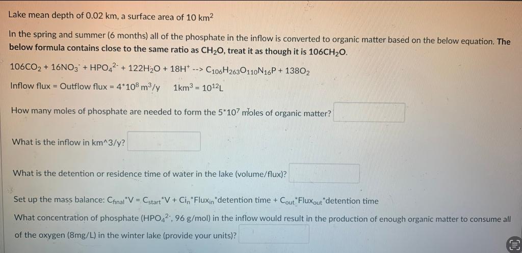 solved-lake-mean-depth-of-0-02-km-a-surface-area-of-10-km2-chegg