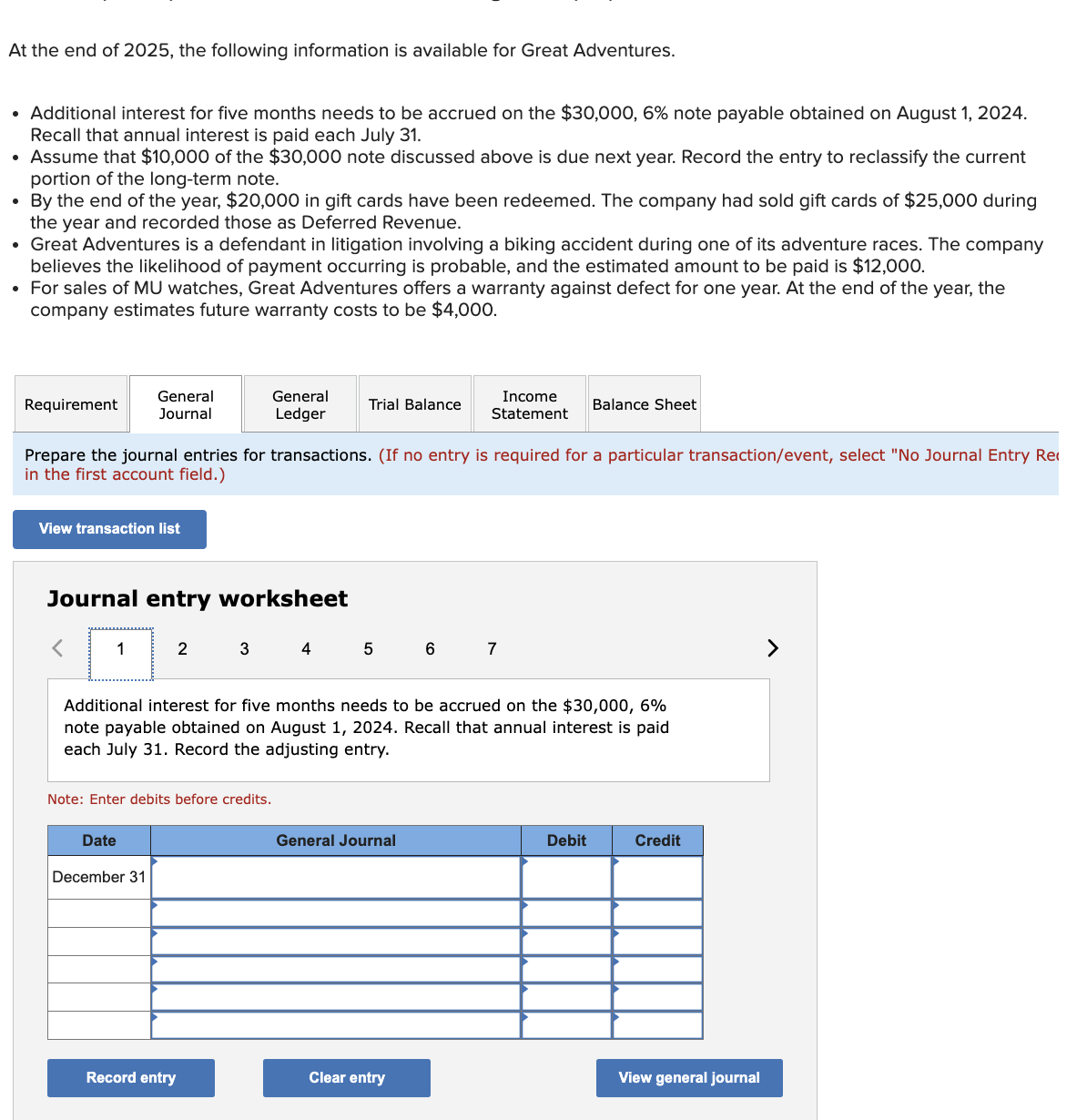 Solved At the end of 2025, the following information is