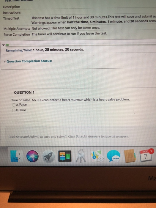 Solved Description Instructions Timed Test This test has a | Chegg.com