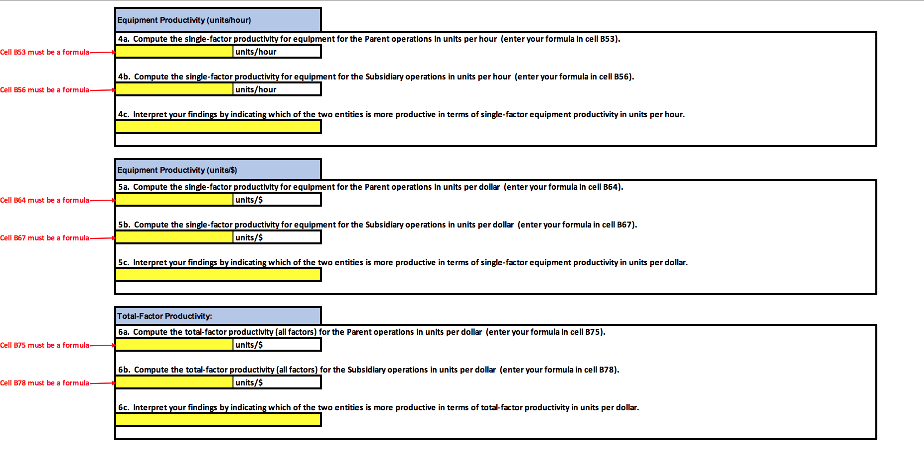 Solved Productivity Analysis Assignment Total = 55 points: | Chegg.com