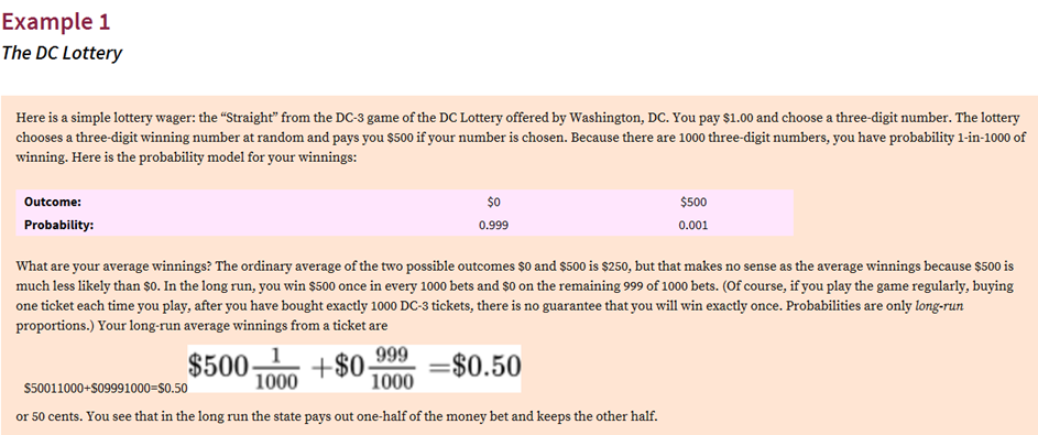 Solved Pick 3 lotteries (Example 1) copy the numbers racket, | Chegg.com
