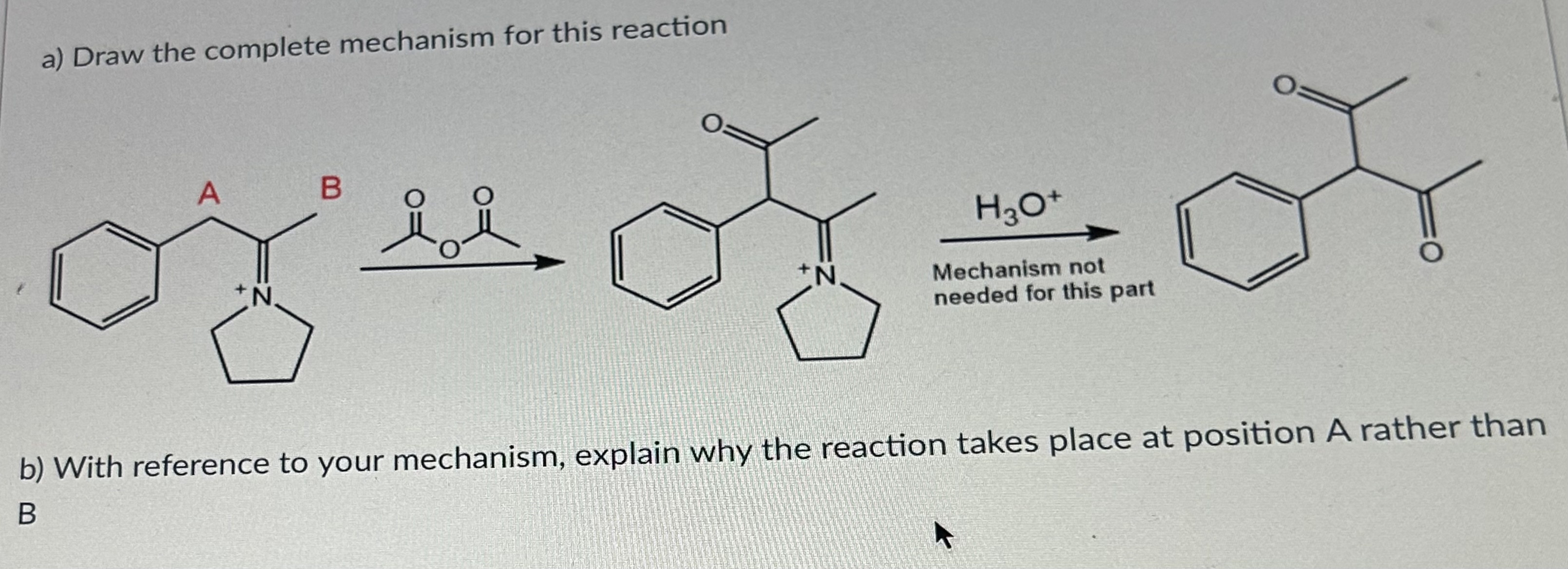 Solved a) Draw the complete mechanism for this reaction | Chegg.com