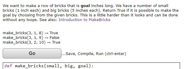 Solved We want to make a row of bricks that is goal inches | Chegg.com