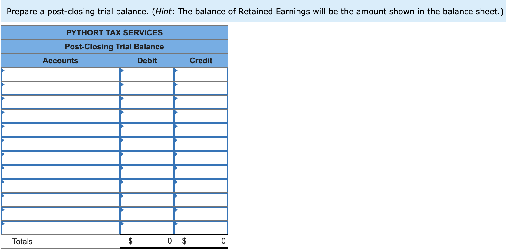 Solved The year-end financial statements of Python Tax | Chegg.com
