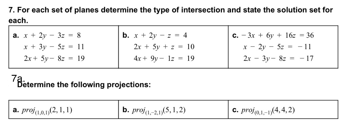 Solved 7. For Each Set Of Planes Determine The Type Of | Chegg.com