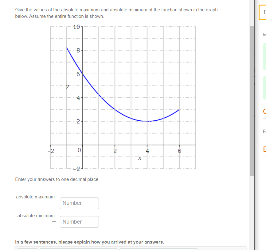 Solved Give The Values Of The Absolute Maximum And Absolute 