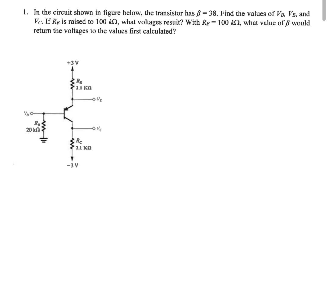 Solved 1. In The Circuit Shown In Figure Below, The | Chegg.com