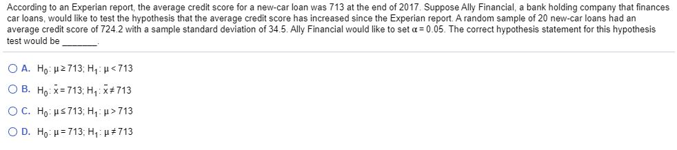 Solved According To An Experian Report The Average Credit Chegg