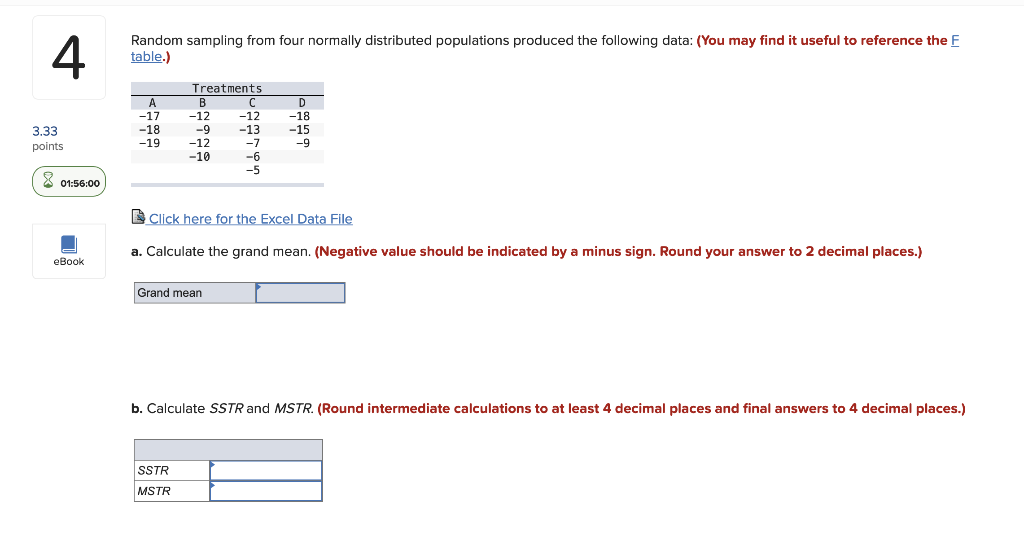 Solved Random Sampling From Four Normally Distributed | Chegg.com