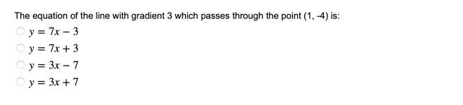 what is the gradient of the line y x 3